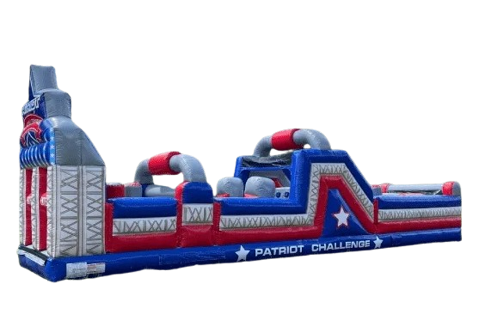 40' Patriot Challenge Obstacle Course - Bounce 'N' More 40' Patriot Challenge Obstacle Course - Bounce 'N' More