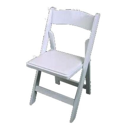 White Adult Garden Chairs w/ Padding